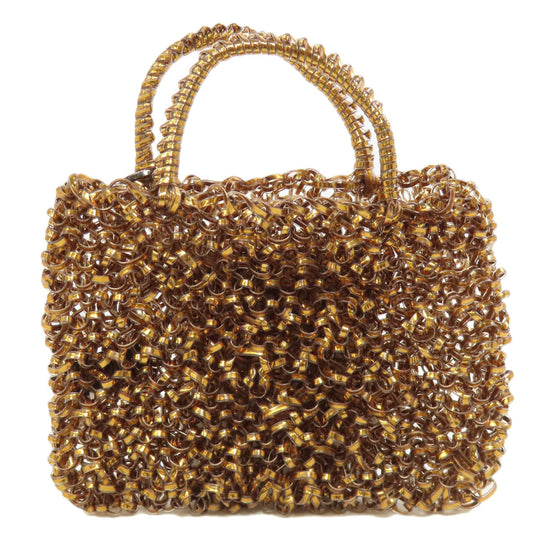 ANTEPRIMA Handbag PVC gold Mini Wire Bag Women Used Authentic