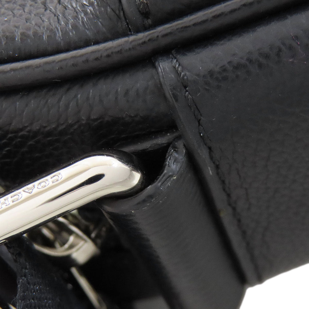 COACH Shoulder Bag F34782 leather black logo