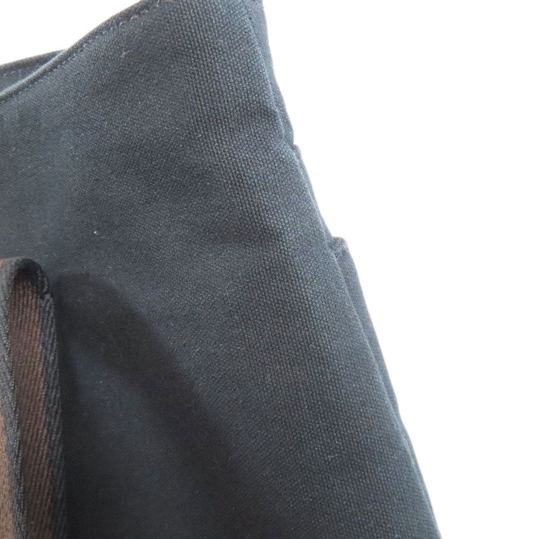 HERMES Tote Bag canvas black Trocha Horizontal Zonal MM