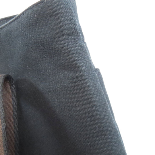 HERMES Tote Bag canvas black Trocha Horizontal Zonal MM