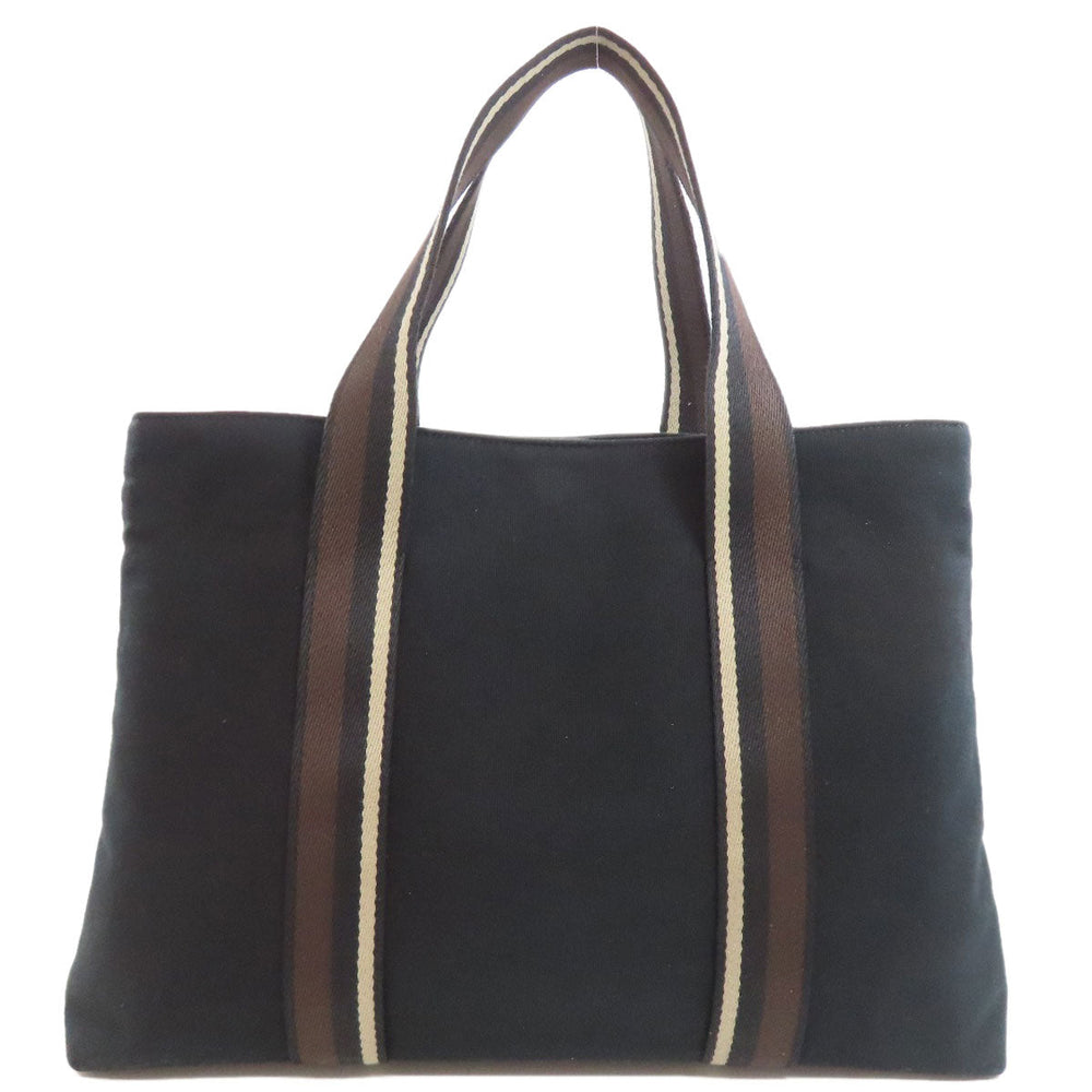 HERMES Tote Bag canvas black Trocha Horizontal Zonal MM
