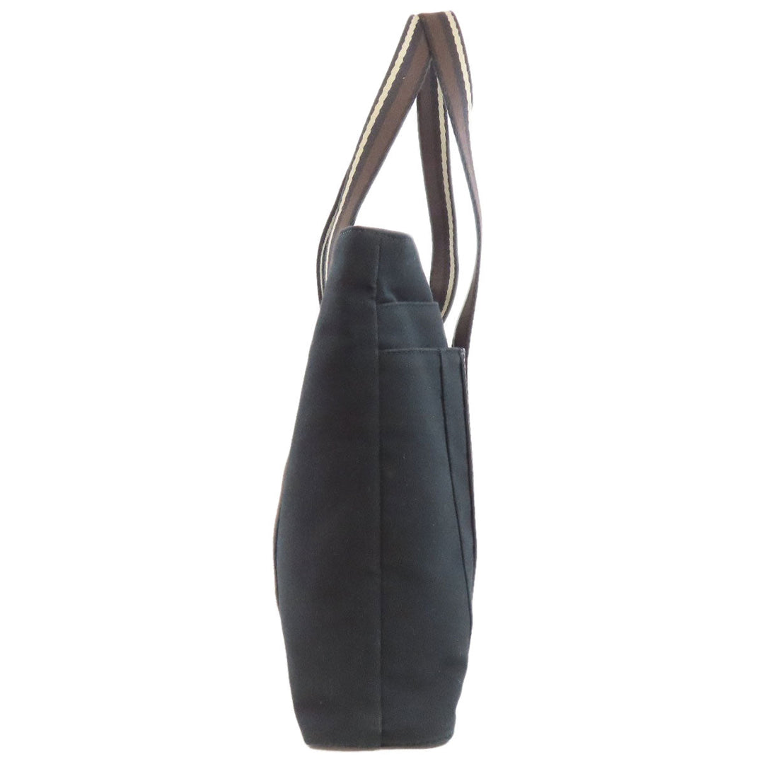 HERMES Tote Bag canvas black Trocha Horizontal Zonal MM