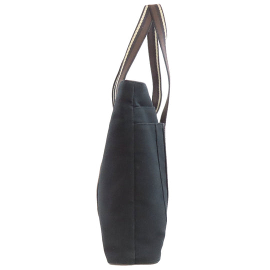 HERMES Tote Bag canvas black Trocha Horizontal Zonal MM