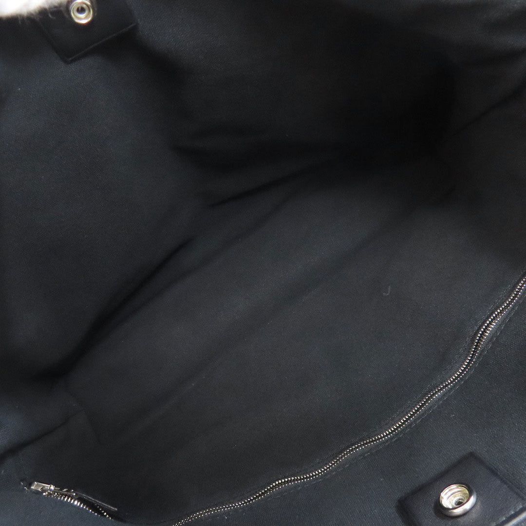 HERMES Tote Bag canvas black Trocha Horizontal Zonal MM