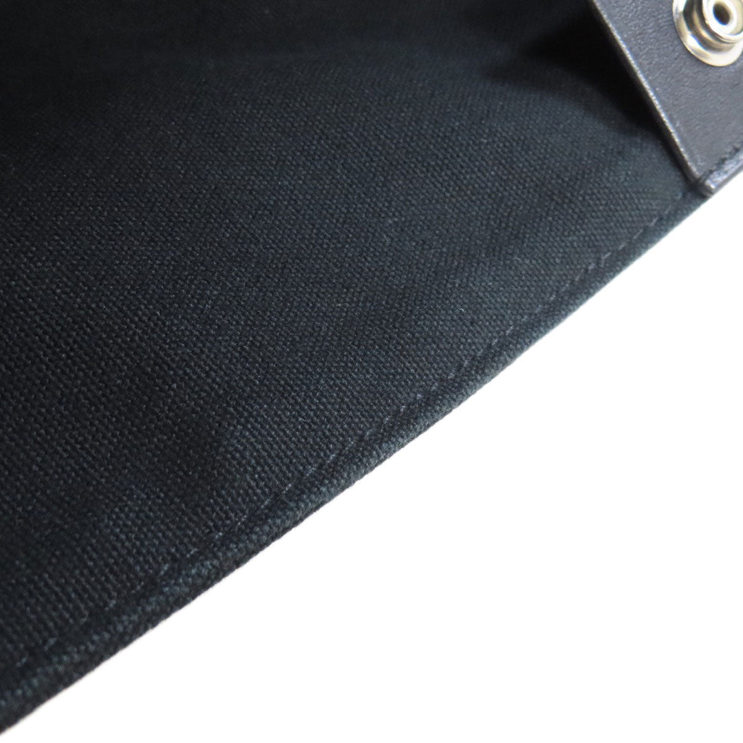 HERMES Tote Bag canvas black Trocha Horizontal Zonal MM