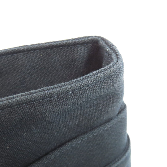 HERMES Tote Bag canvas black Trocha Horizontal Zonal MM