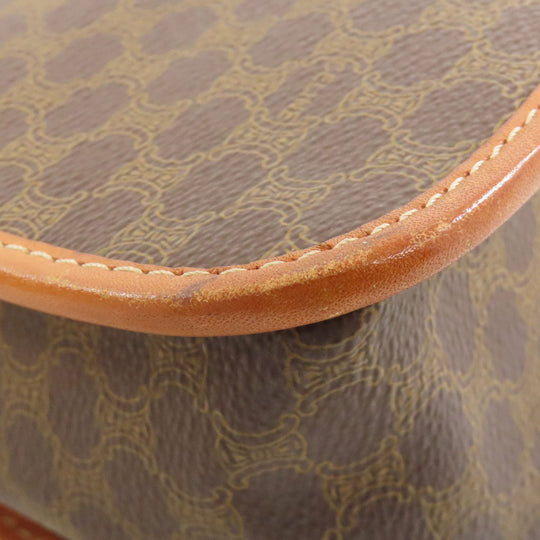 CELINE Shoulder Bag PVC Brown Macadam Pattern