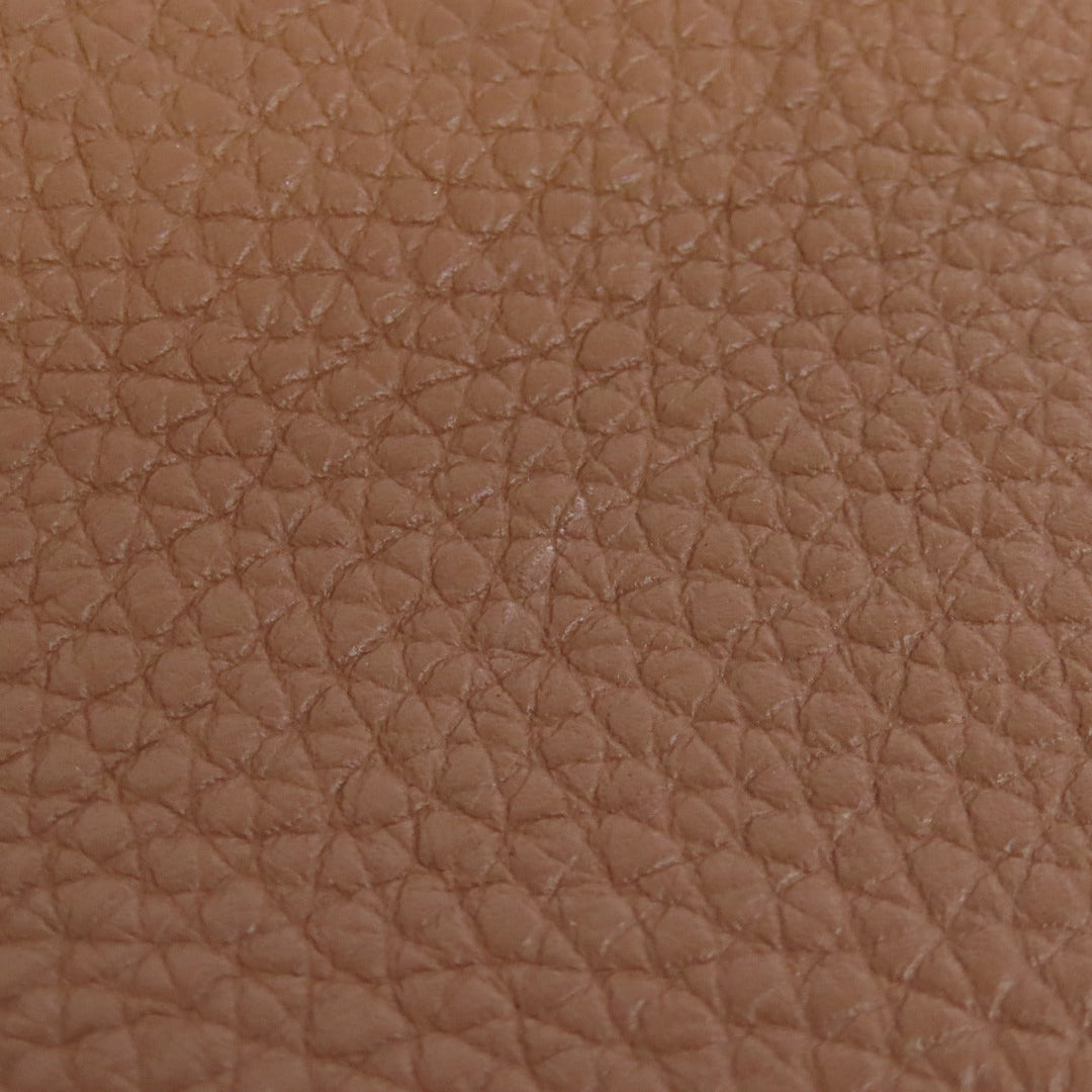 HERMES Tote Bag Taurillon Clemence Brown Double sense