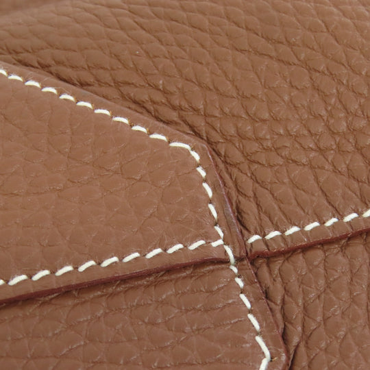 HERMES Tote Bag Taurillon Clemence Brown Double sense