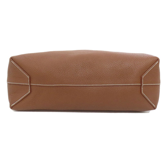 HERMES Tote Bag Taurillon Clemence Brown Double sense