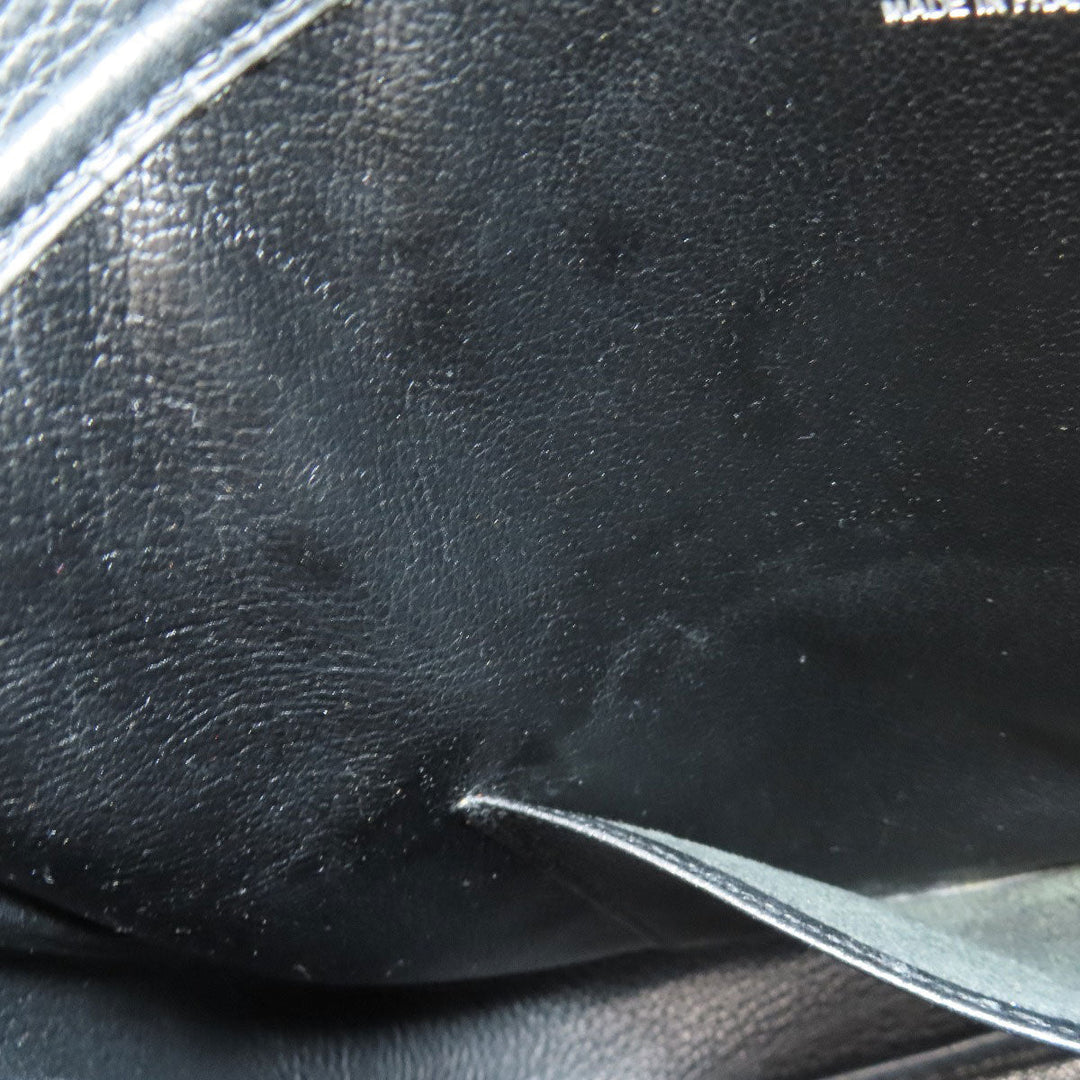 HERMES Shoulder Bag Calfskin black Christine SilverMetal
