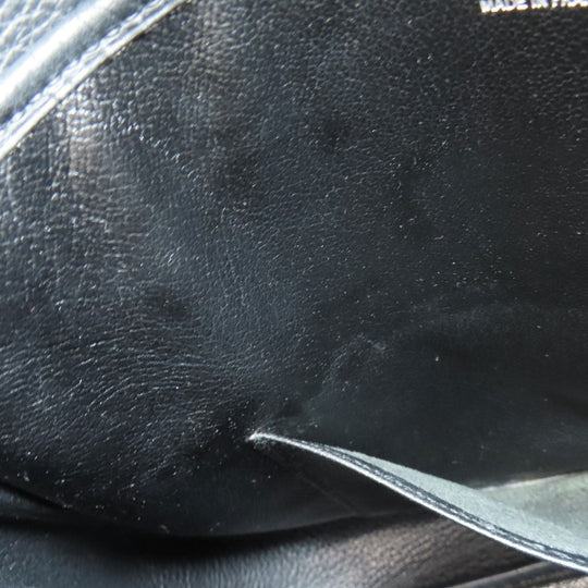 HERMES Shoulder Bag Calfskin black Christine SilverMetal