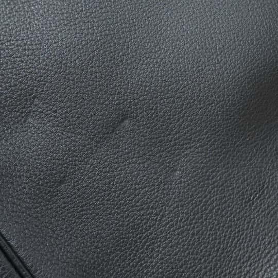 HERMES Shoulder Bag Calfskin black Christine SilverMetal