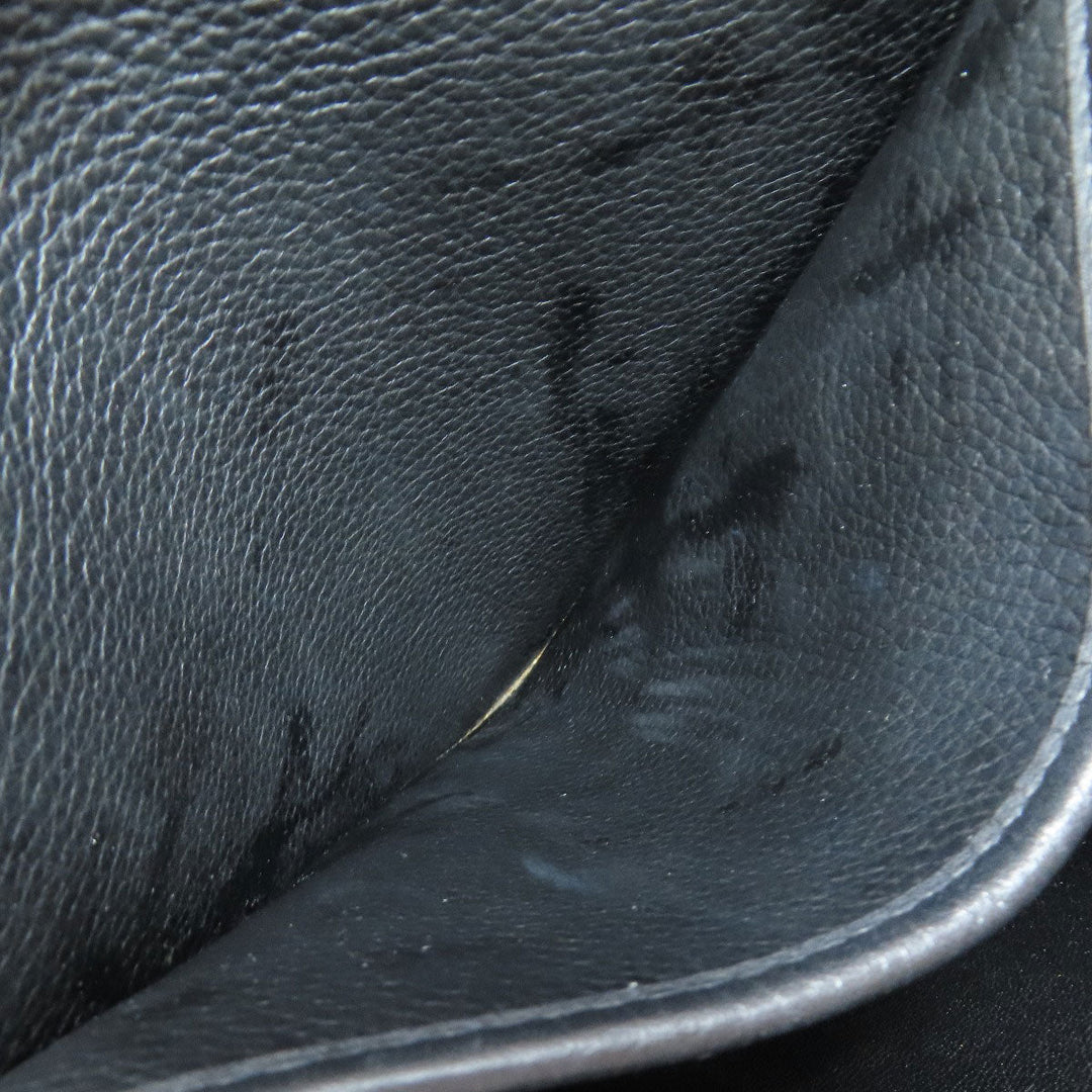 HERMES Shoulder Bag Calfskin black Christine SilverMetal