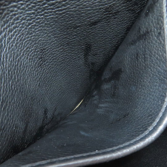HERMES Shoulder Bag Calfskin black Christine SilverMetal