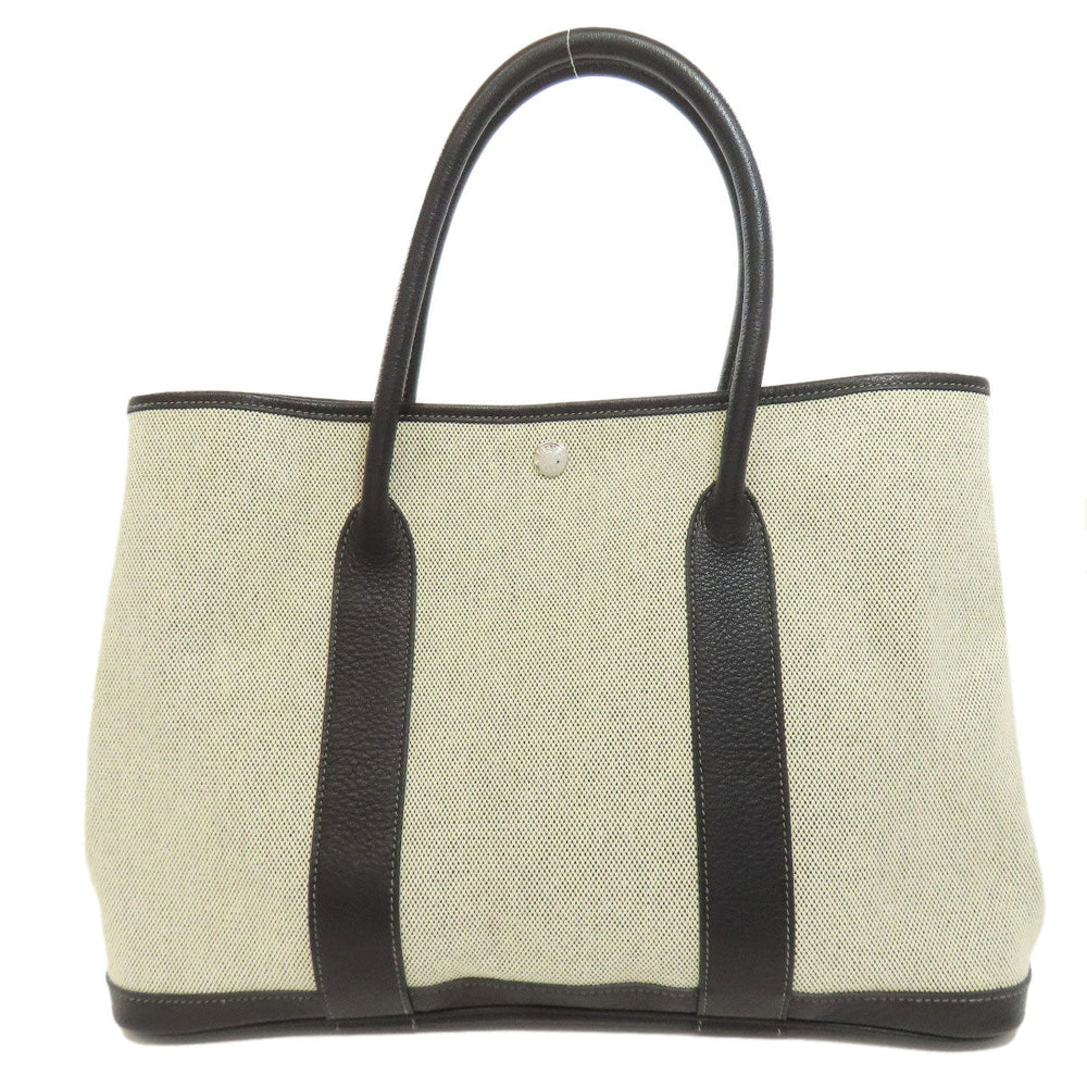 HERMES Tote Bag Towar gray Garden Party PM SilverMetal