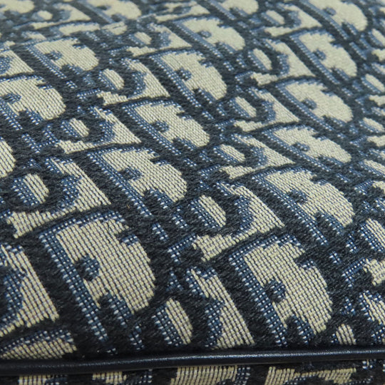 Christian Dior Handbag canvas Navy Trotter Pattern Women Used Authentic