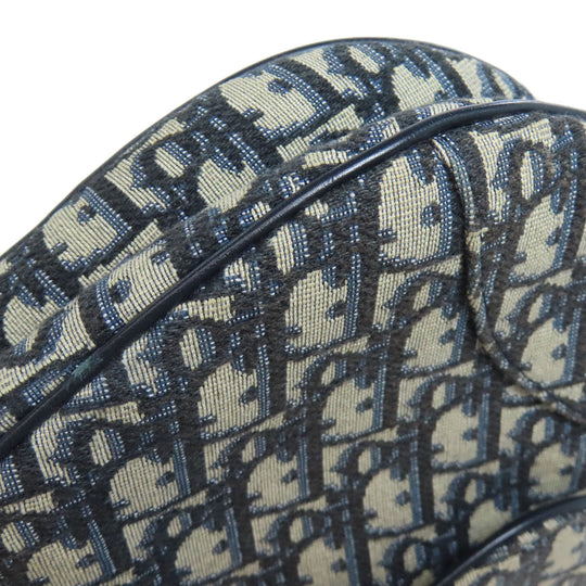 Christian Dior Handbag canvas Navy Trotter Pattern Women Used Authentic