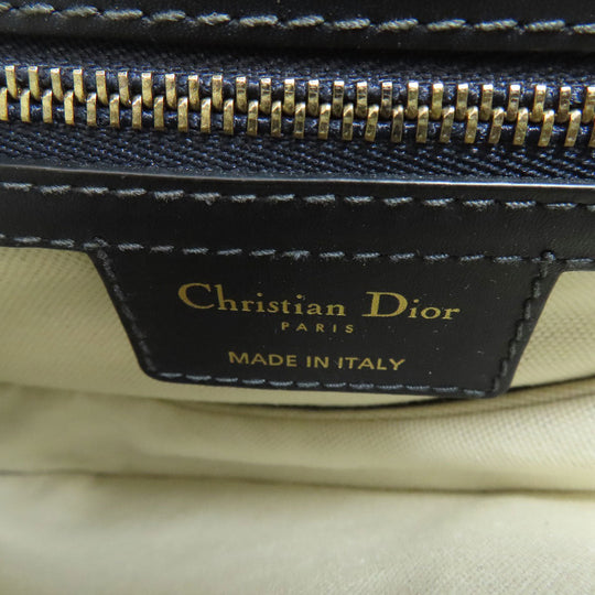 Christian Dior Handbag canvas Navy Trotter Pattern Women Used Authentic
