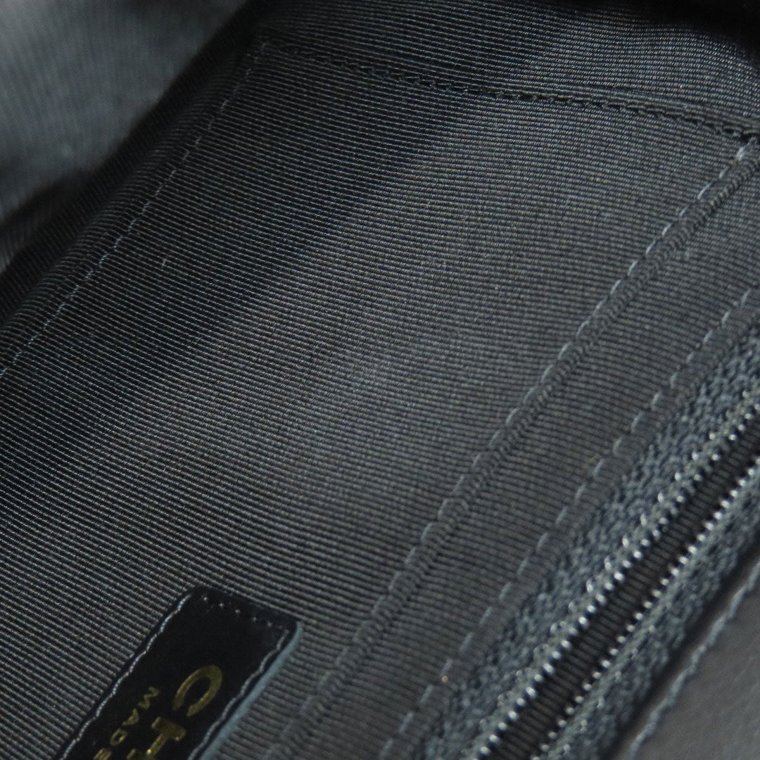 CHANEL Shoulder Bag lambskin black ChainShoulder Vstitch Gold Metal Women Used Authentic