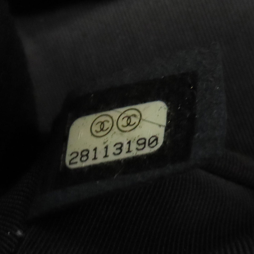 CHANEL Shoulder Bag lambskin black ChainShoulder Vstitch Gold Metal Women Used Authentic