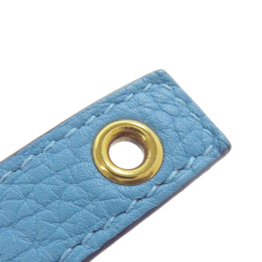 HERMES Handbag Taurillon Clemence blue Picotin Lock PM Gold Metal Women Used Authentic