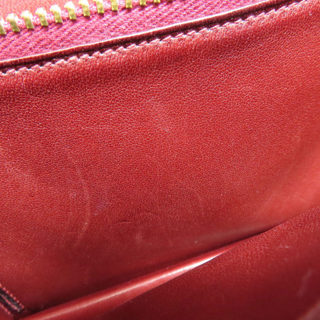 HERMES Shoulder Bag Box scarf Red Riddi Gold Metal Women Used Authentic