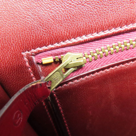 HERMES Shoulder Bag Box scarf Red Riddi Gold Metal Women Used Authentic