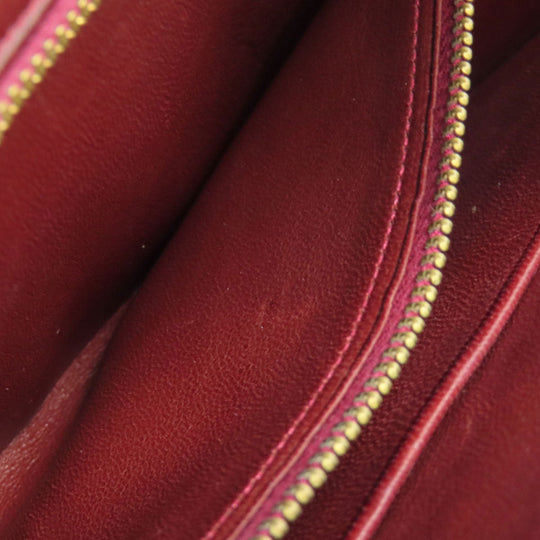 HERMES Shoulder Bag Box scarf Red Riddi Gold Metal Women Used Authentic