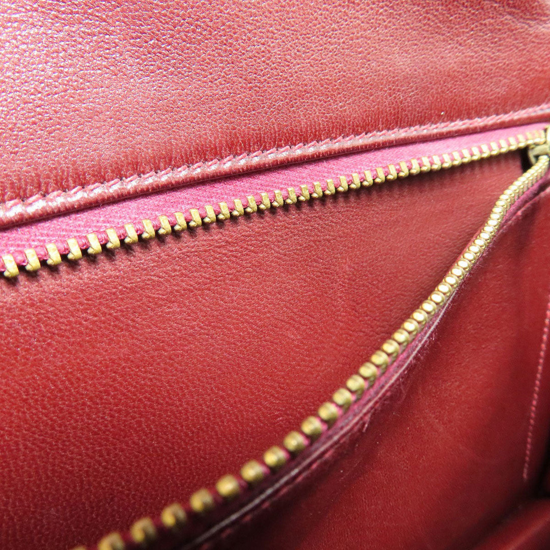 HERMES Shoulder Bag Box scarf Red Riddi Gold Metal Women Used Authentic