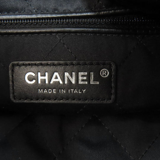 CHANEL Backpack lambskin black Chanel 22 Backpack Silver Metal Women Used Authentic