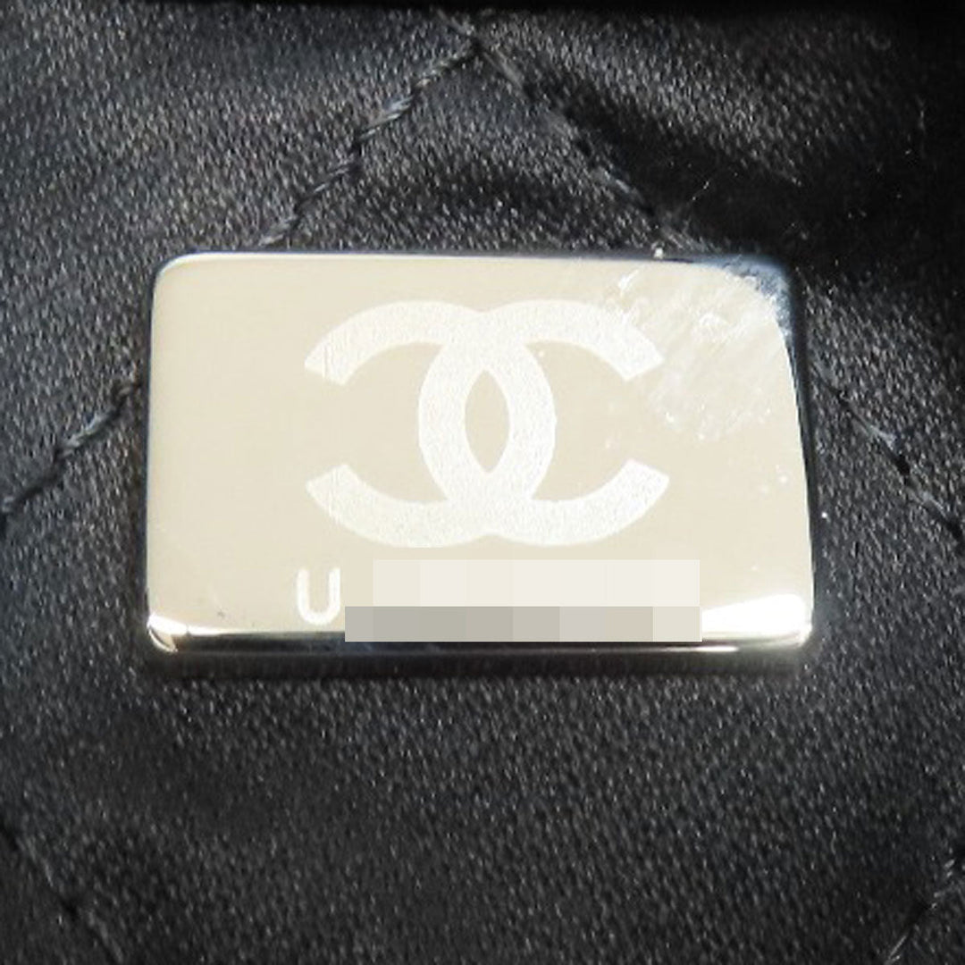 CHANEL Backpack lambskin black Chanel 22 Backpack Silver Metal Women Used Authentic