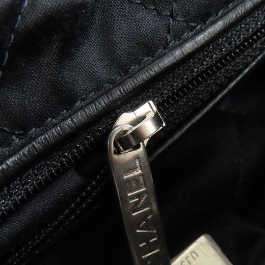CHANEL Backpack lambskin black Chanel 22 Backpack Silver Metal Women Used Authentic