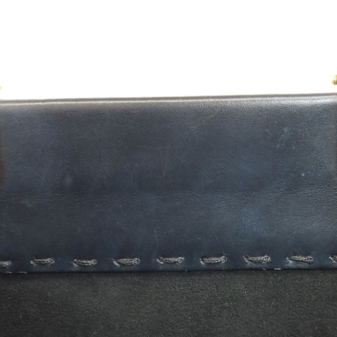 FENDI Handbag Calfskin black Sunshine Medium 2WAY Women Used Authentic