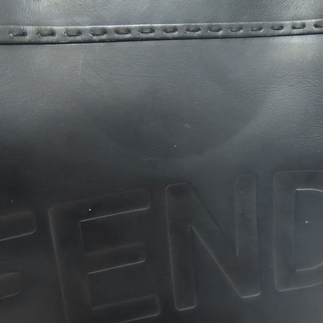 FENDI Handbag Calfskin black Sunshine Medium 2WAY Women Used Authentic