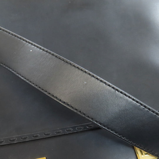FENDI Handbag Calfskin black Sunshine Medium 2WAY Women Used Authentic