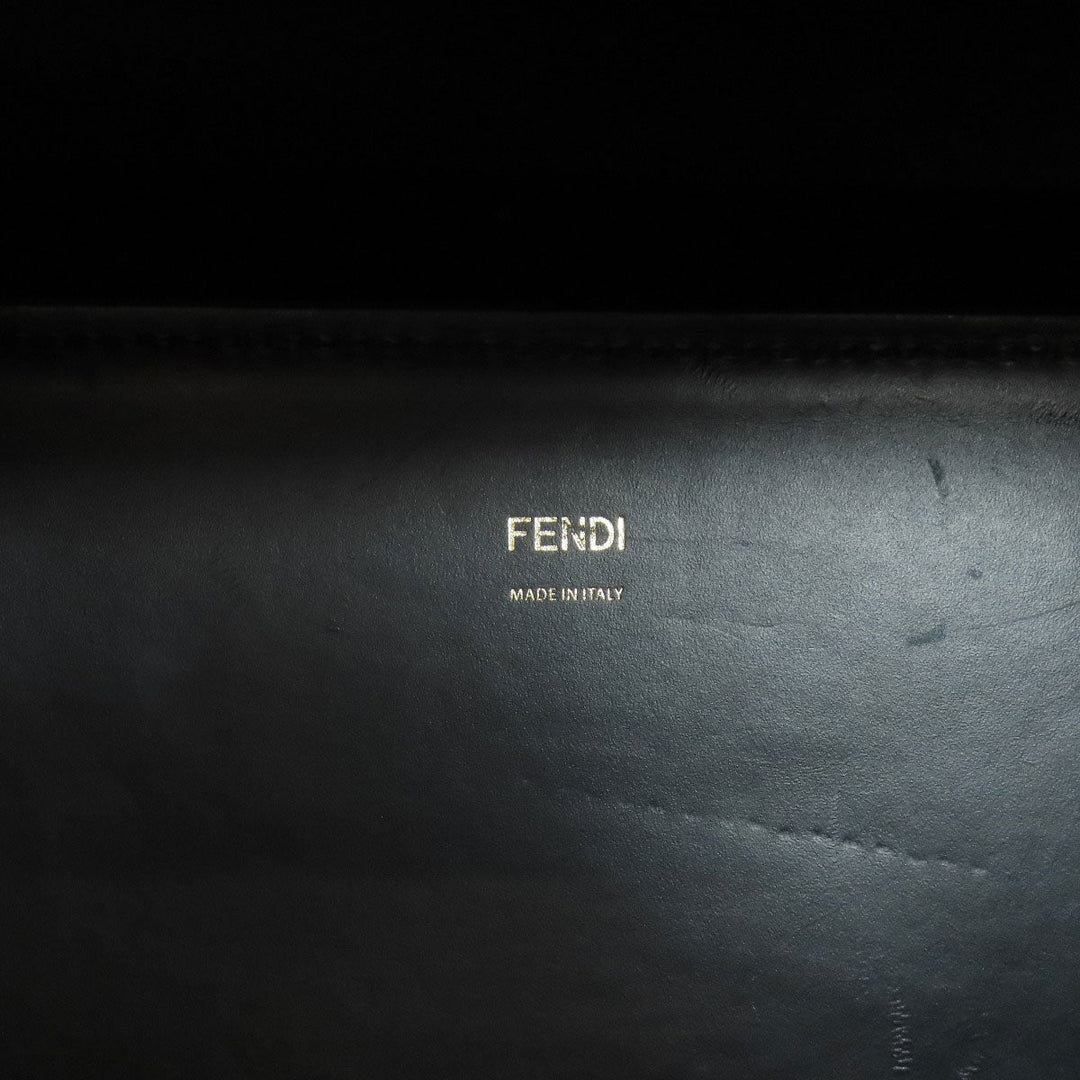 FENDI Handbag Calfskin black Sunshine Medium 2WAY Women Used Authentic