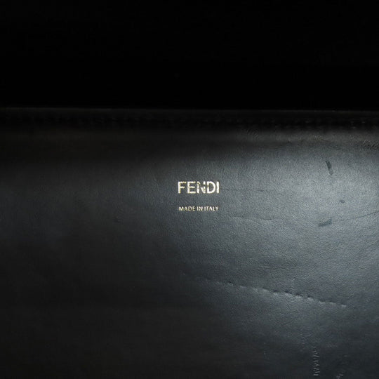 FENDI Handbag Calfskin black Sunshine Medium 2WAY Women Used Authentic