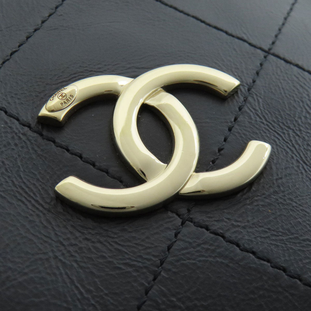 CHANEL Tote Bag Calfskin black Chain Tote Gold Metal Women Used Authentic