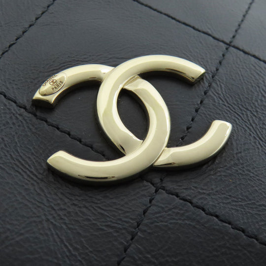 CHANEL Tote Bag Calfskin black Chain Tote Gold Metal Women Used Authentic