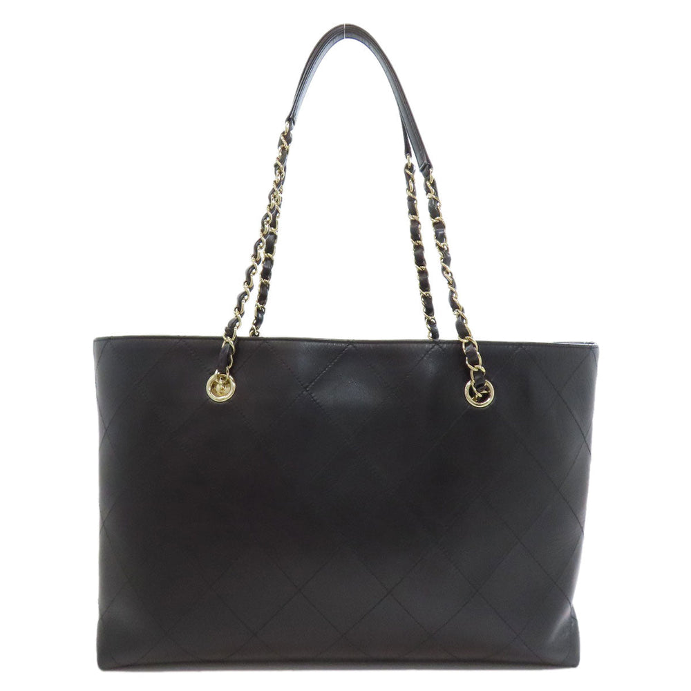 CHANEL Tote Bag Calfskin black Chain Tote Gold Metal Women Used Authentic