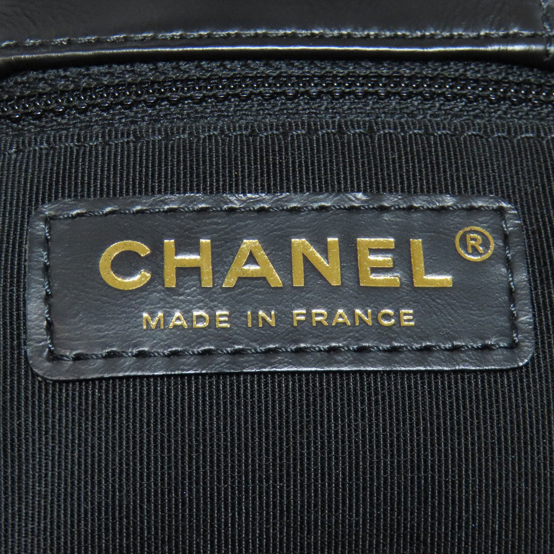 CHANEL Tote Bag Calfskin black Chain Tote Gold Metal Women Used Authentic