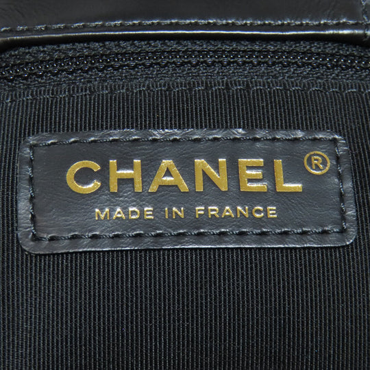 CHANEL Tote Bag Calfskin black Chain Tote Gold Metal Women Used Authentic