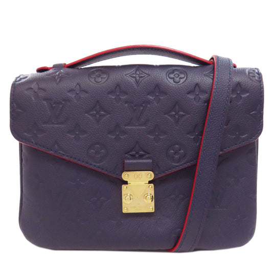 LOUIS VUITTON Handbag M44071 Ann Platt Navy Pochette Metis Women Used Authentic
