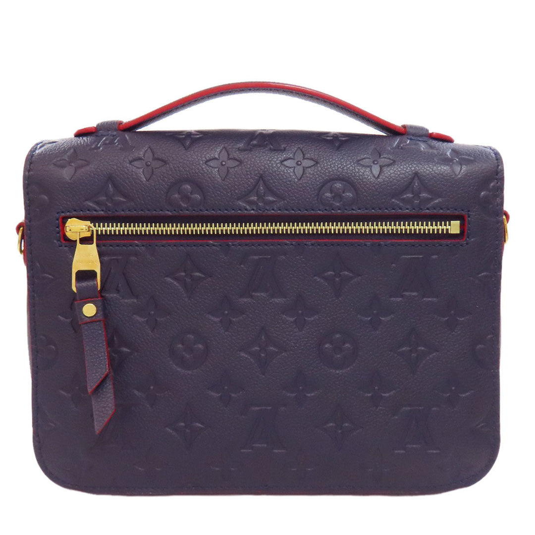 LOUIS VUITTON Handbag M44071 Ann Platt Navy Pochette Metis Women Used Authentic