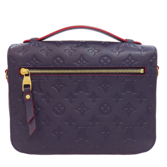 LOUIS VUITTON Handbag M44071 Ann Platt Navy Pochette Metis Women Used Authentic