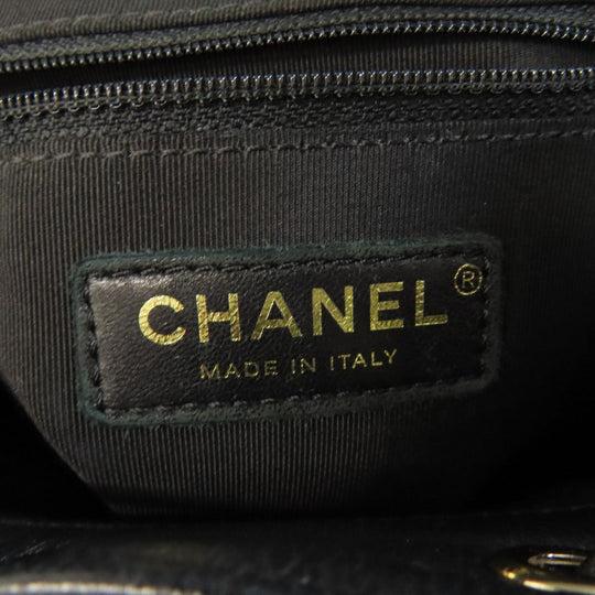 CHANEL Backpack Calfskin black Vstitch COCO Mark Gold Metal Women Used Authentic