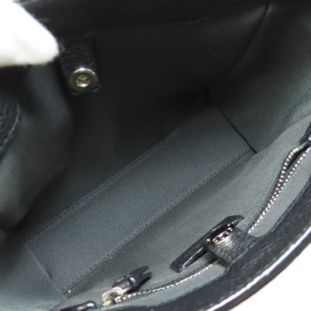 JIMMY CHOO Handbag leather black Pegasi 2WAY Women Used Authentic