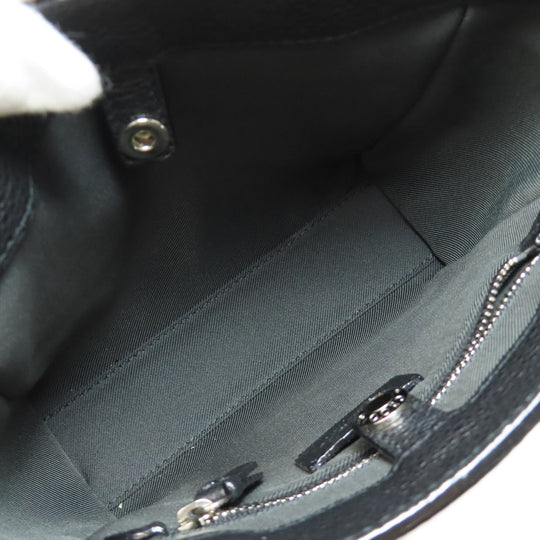 JIMMY CHOO Handbag leather black Pegasi 2WAY Women Used Authentic