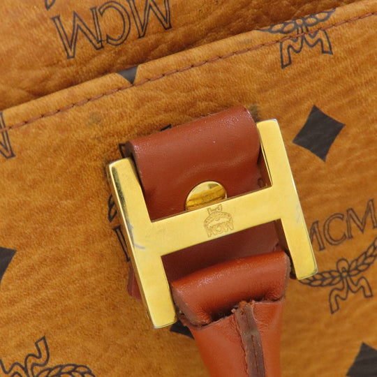 MCM Boston Duffel bag PVC Brown Small Ella Women Used Authentic